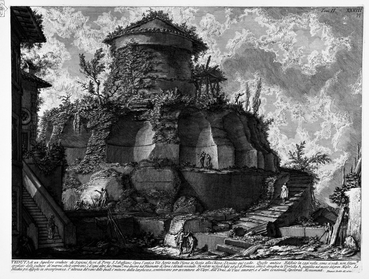 Tomb of Priscilla, feil beskrevet av Piranesi som Sepolcro creduto de