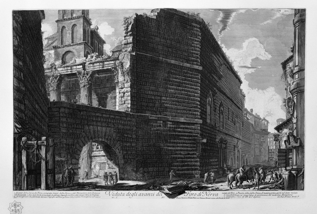Utsikt over restene av Forum of Nerva av Giovanni-Battista Piranesi
