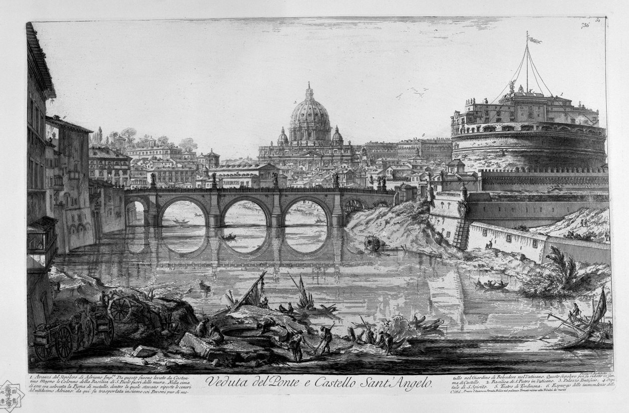 Utsikt over Ponte og Castello Sant 