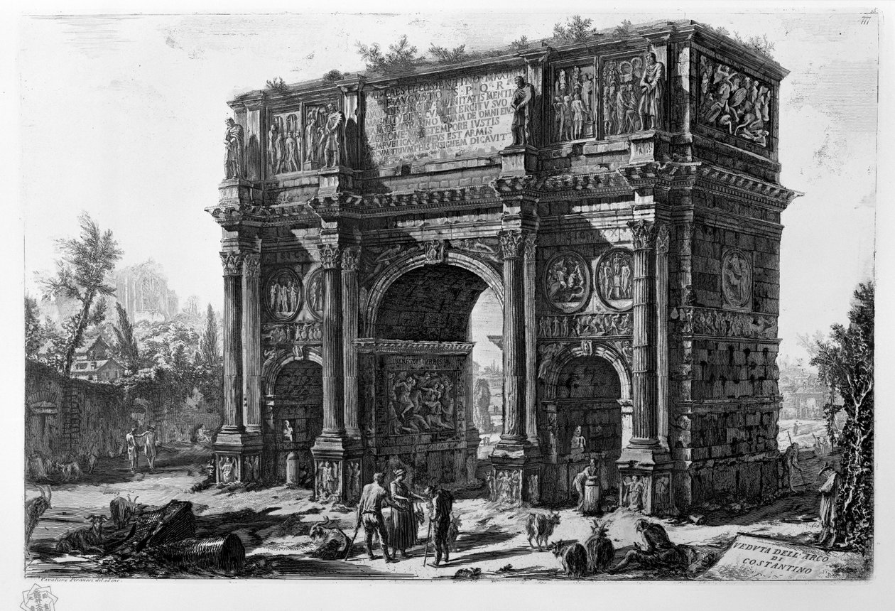 Utsikt over Konstantins bue av Giovanni Battista Piranesi