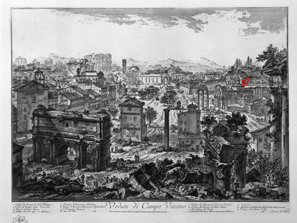 Utsikt over Campo Vaccino av Giovanni Battista Piranesi