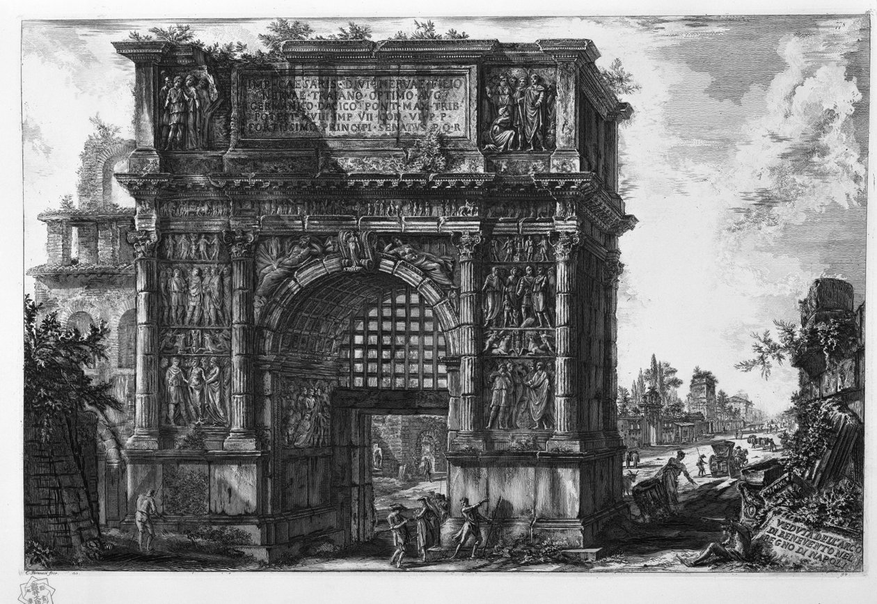 Utsikt over buen Benevento i kongeriket Napoli av Giovanni Battista Piranesi