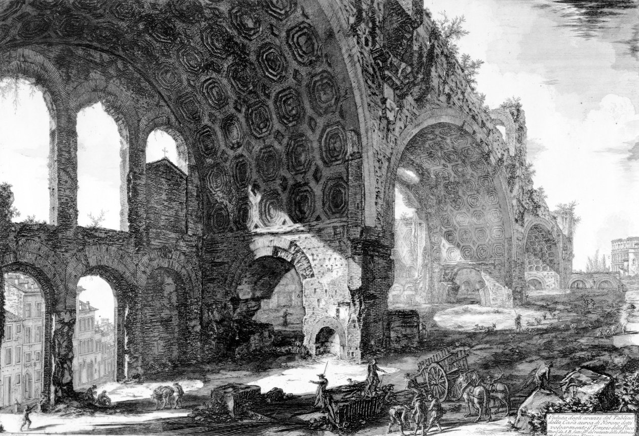Utsikt over basilikaen Maxentius og Konstantin, fra 