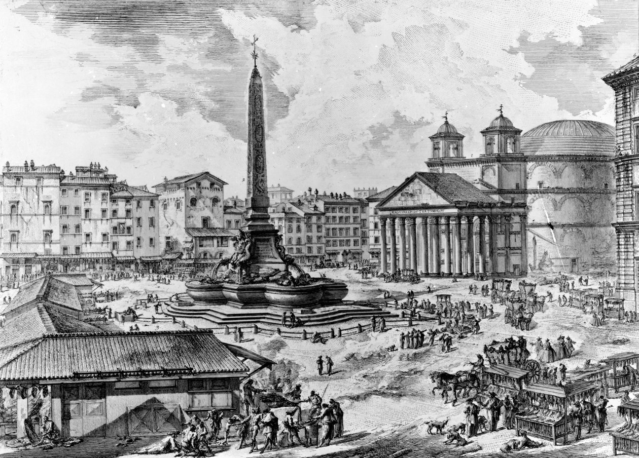 Utsikt over Piazza della Rotonda, fra 