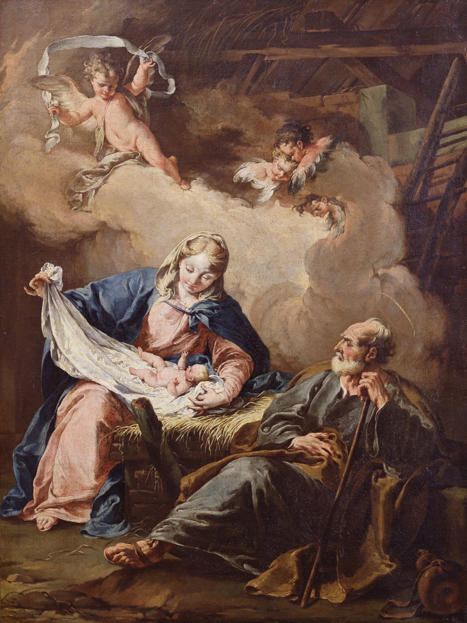 Fødselen, ca. 1730-40 av Giovanni Battista Pittoni
