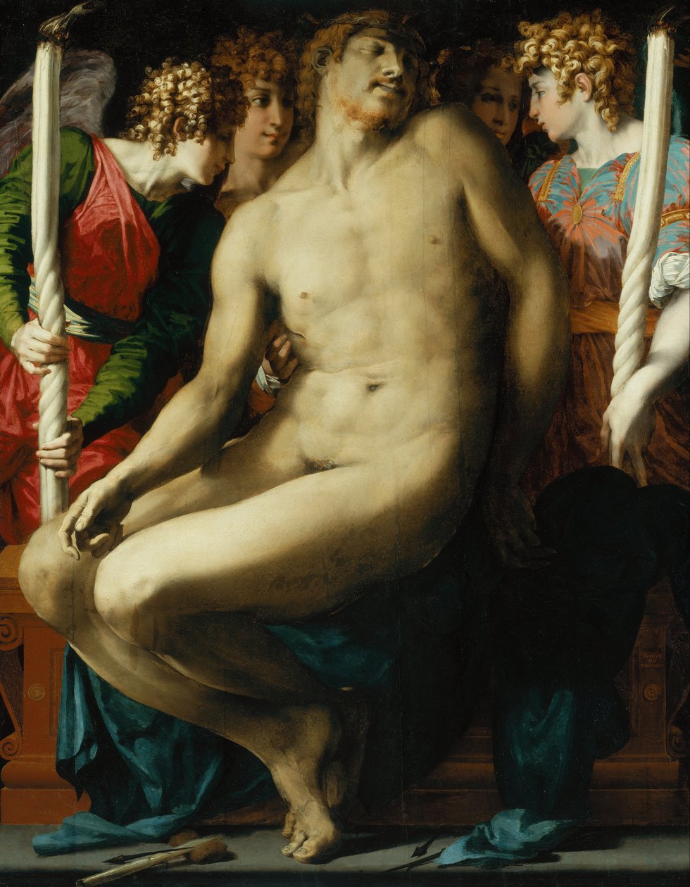 Den døde Kristus med engler av Giovanni Battista Rosso Fiorentino