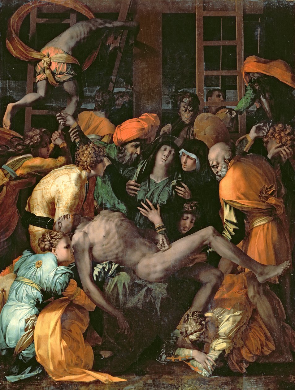 Avsetningen fra korset, 1529 av Giovanni Battista Rosso Fiorentino