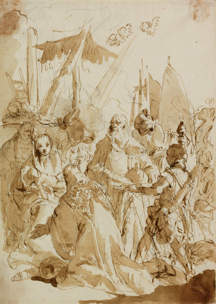 Tilbedelse av magi av Giovanni Battista Tiepolo