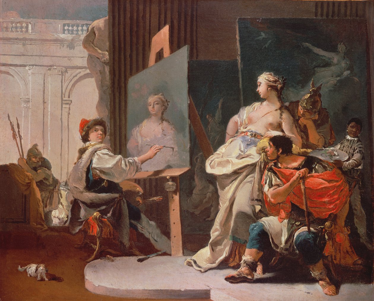 Alexander og Campaspe i studioet i Apelles av Giovanni Battista Tiepolo