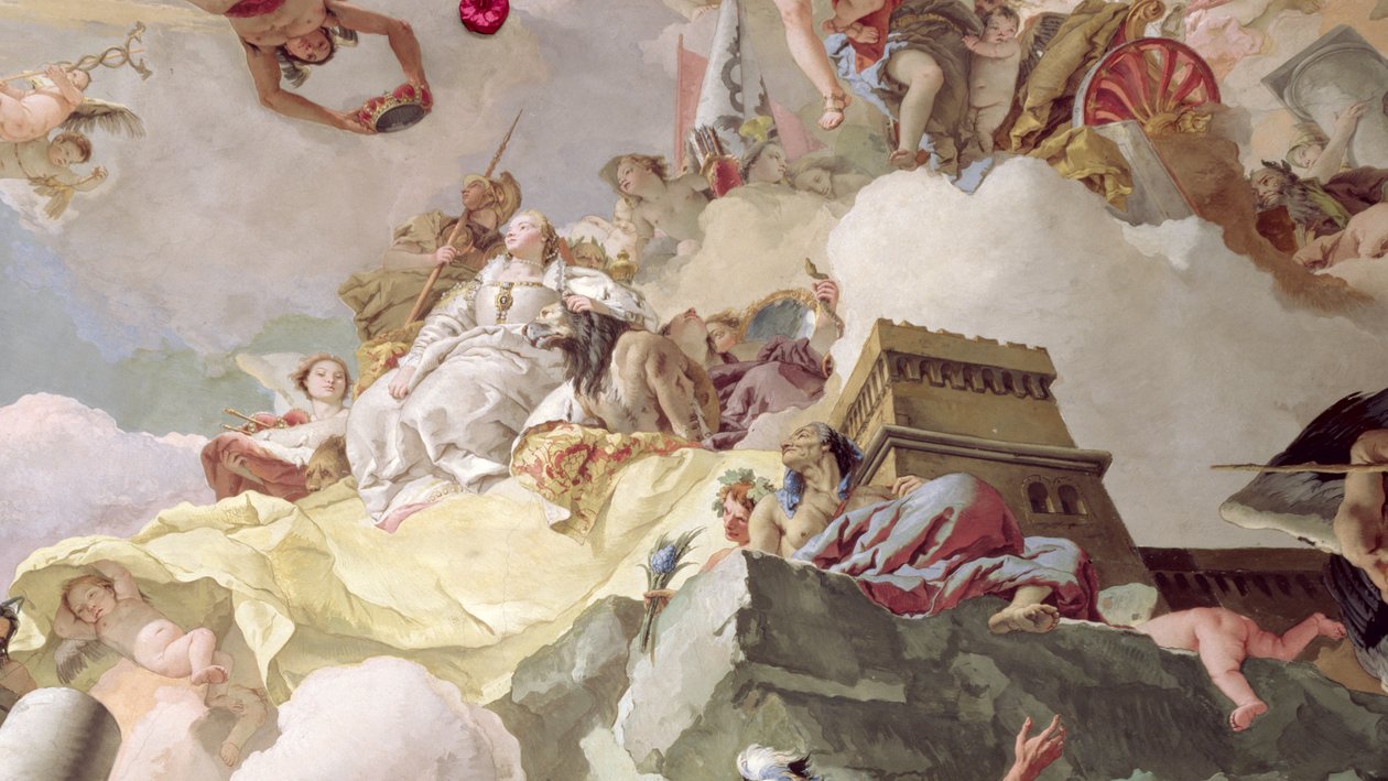 Apoteose av det spanske monarkiets freskomaleri fra 170577 av Giovanni Battista Tiepolo