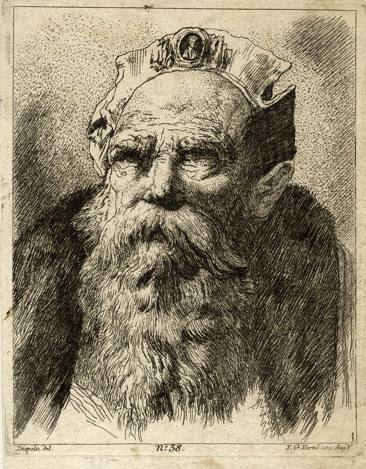 Portrett av en gammel mann av Giovanni Battista Tiepolo