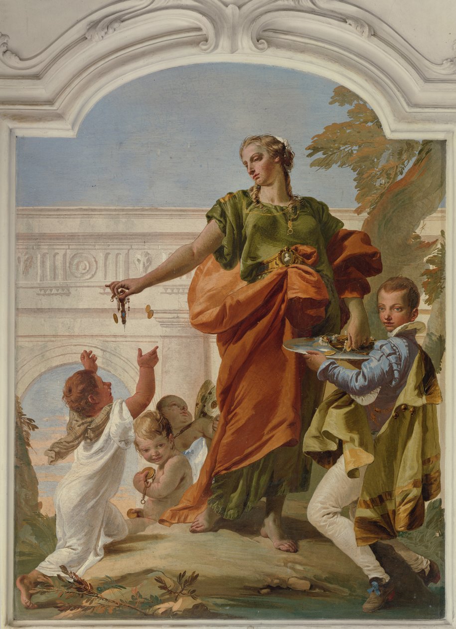 Veldedighetsdispensering almisser av Giovanni Battista Tiepolo