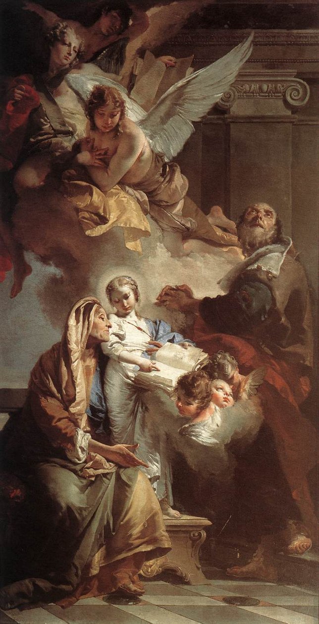 Jomfruens utdannelse av Giovanni Battista Tiepolo