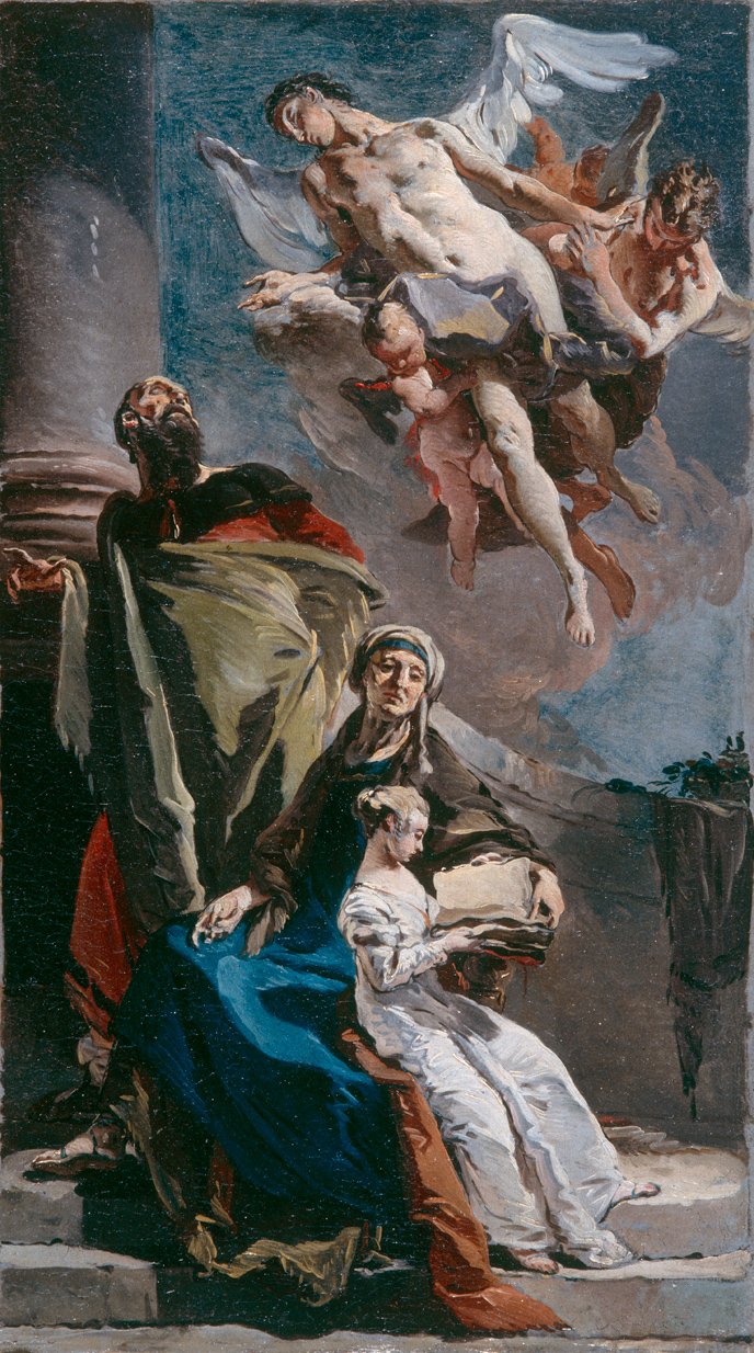 Utdanning-av-jomfruen av Giovanni Battista Tiepolo