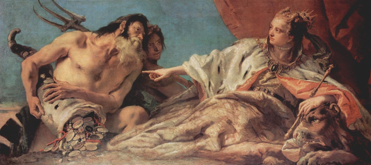 Neptun tilbyr tilbud til byen Venezia av Giovanni Battista Tiepolo