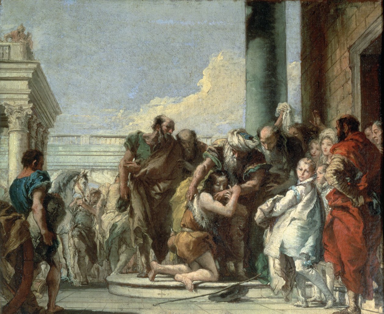 Return of the Prodigal Son, 1780 av Giovanni Battista Tiepolo
