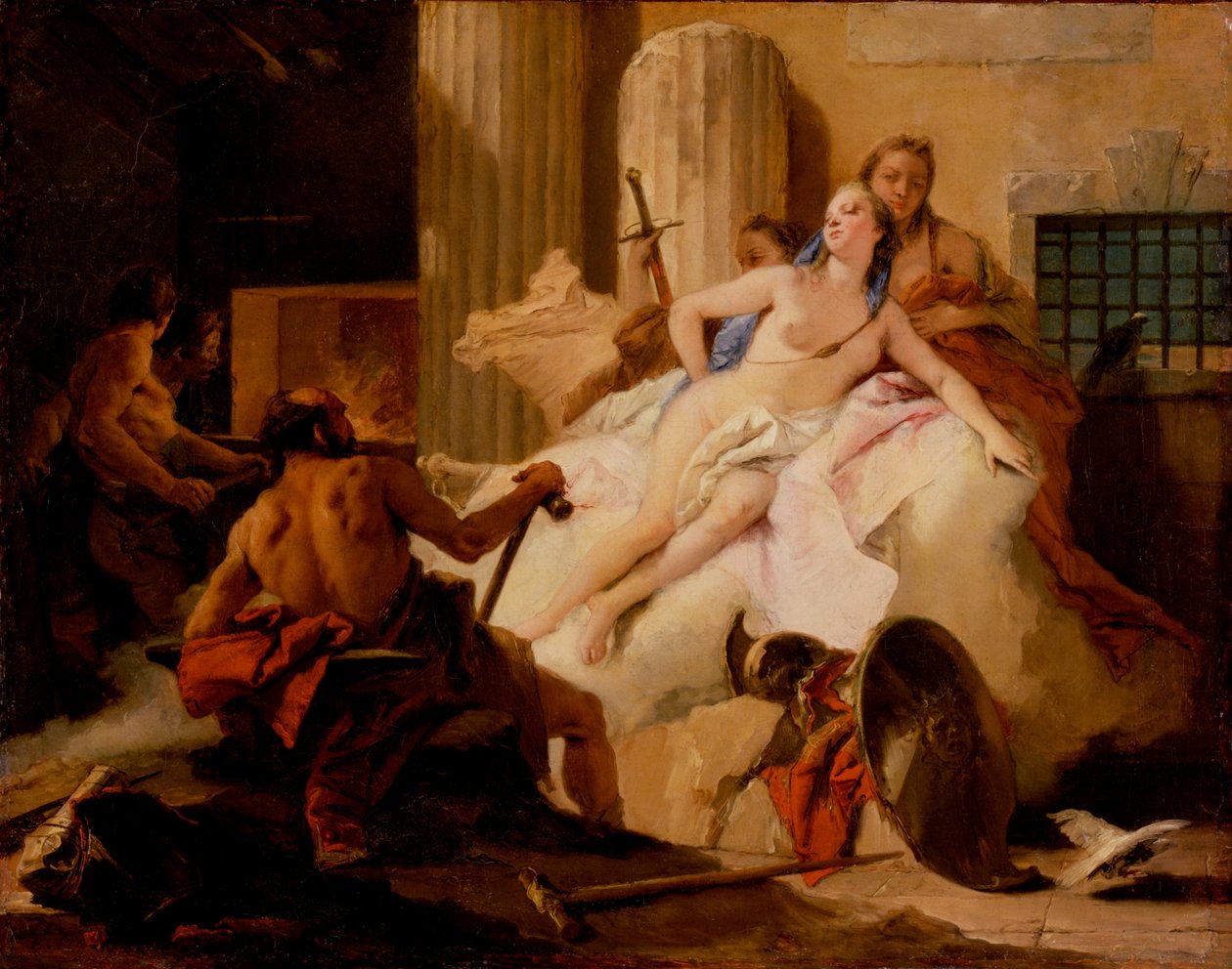 Skisse for Venus og Vulcan av Giovanni Battista Tiepolo