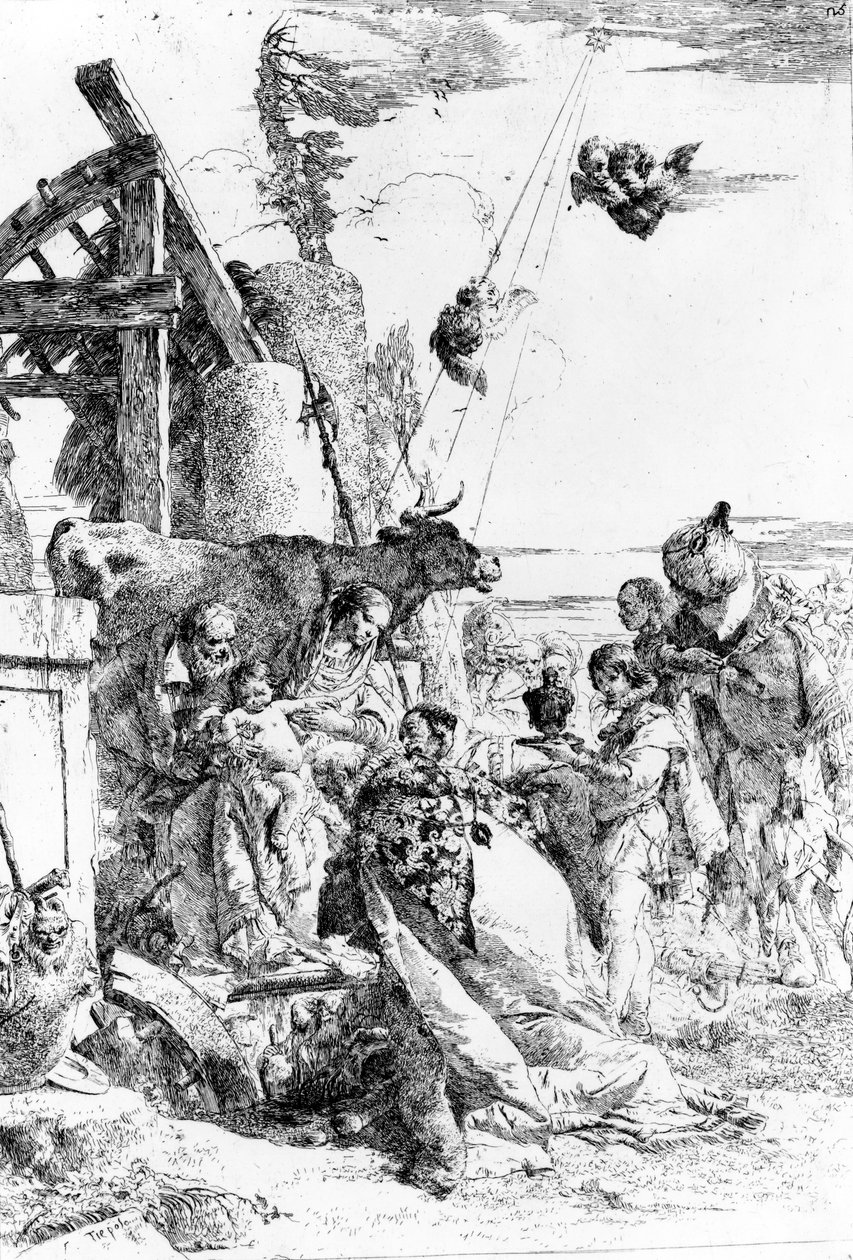 The Adoration of the Magi, ca. 1753 av Giovanni Battista Tiepolo