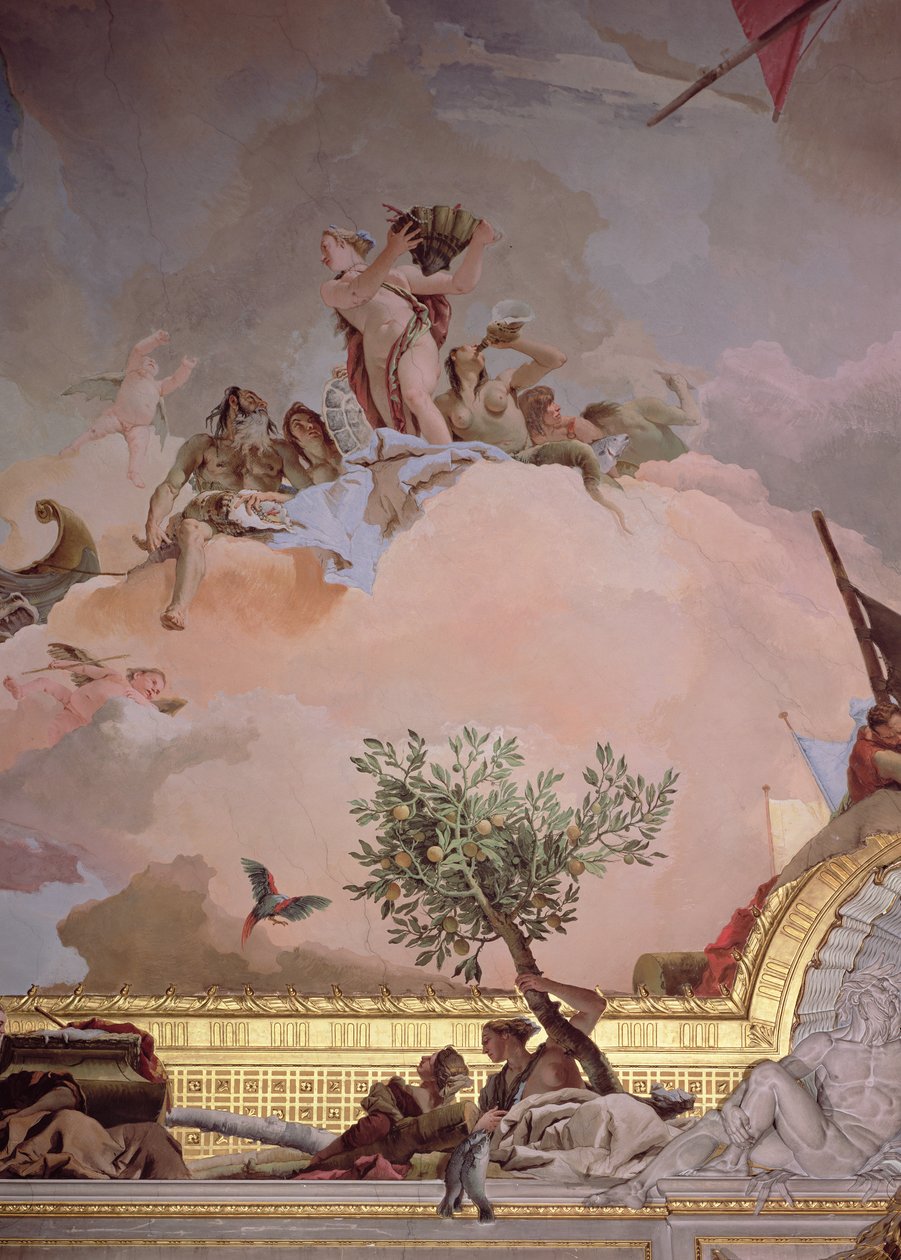 The Glory of Spain IV, fra tronrommets tak, 1764 (detalj, se også 61757, 61758, 62096) av Giovanni Battista Tiepolo
