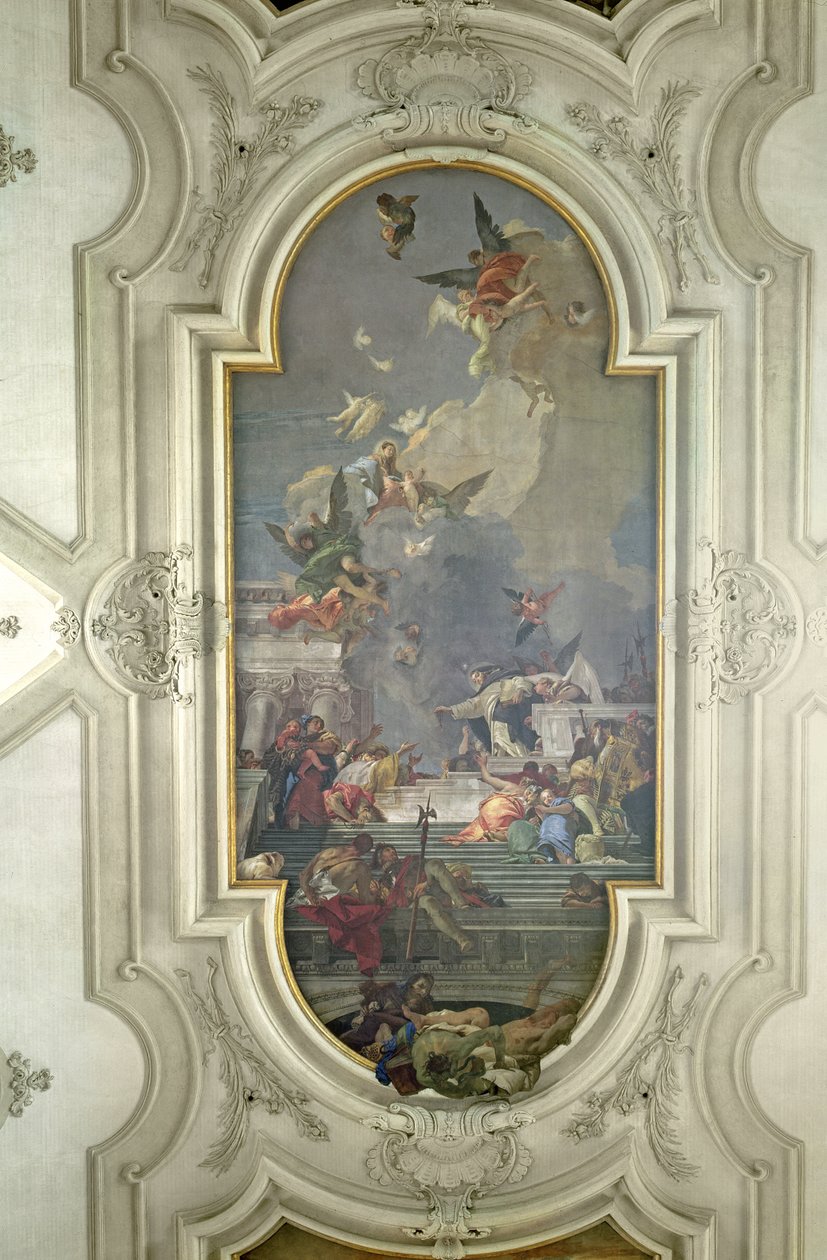 Rosenkransens institusjon av St. Dominic av Giovanni Battista Tiepolo