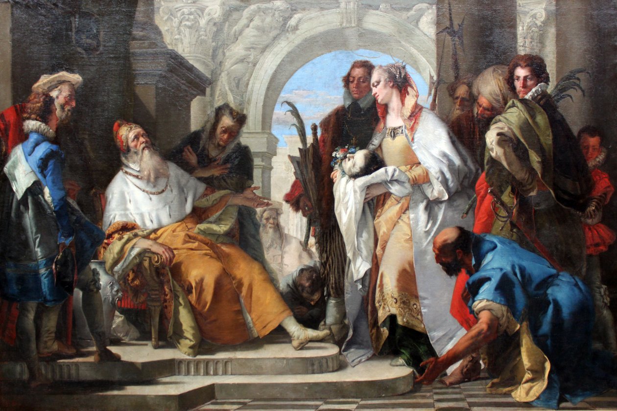De skytshelgener i Crotta -familien av Giovanni Battista Tiepolo