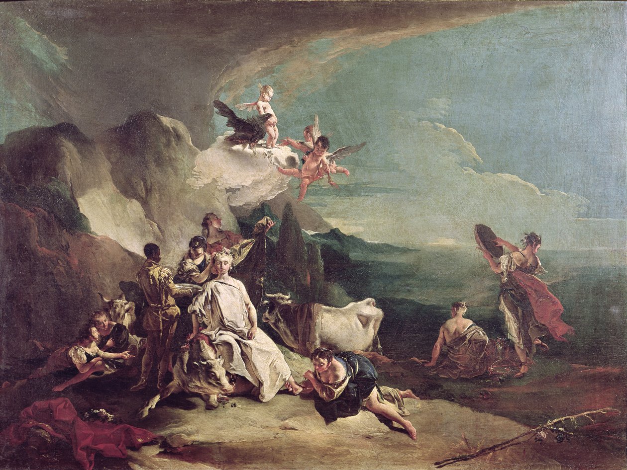 Voldtekten av Europa, 1720-21 av Giovanni Battista Tiepolo