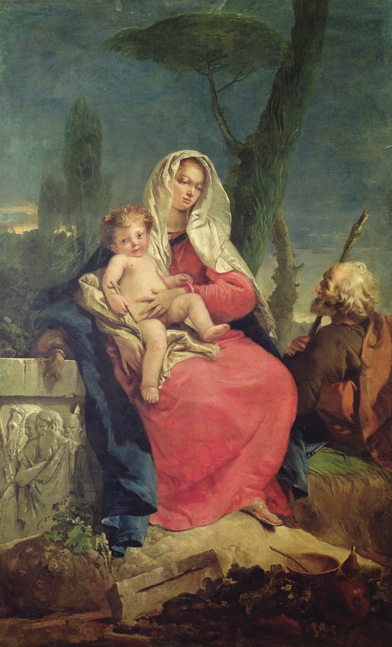 Resten på flukten til Egypt av Giovanni Battista Tiepolo