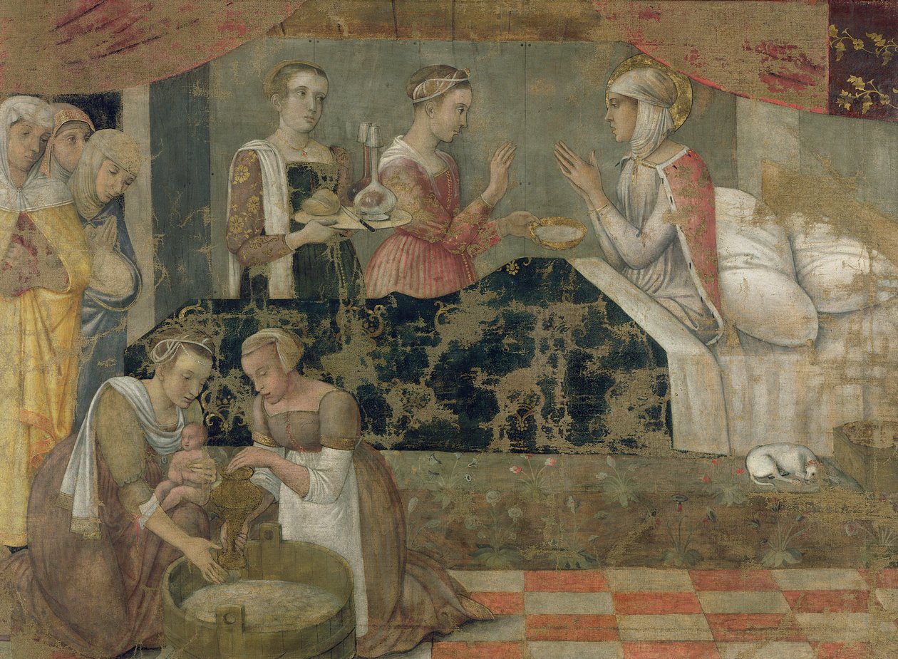 Jomfruens fødsel (tempera på panel) av Giovanni Bellini