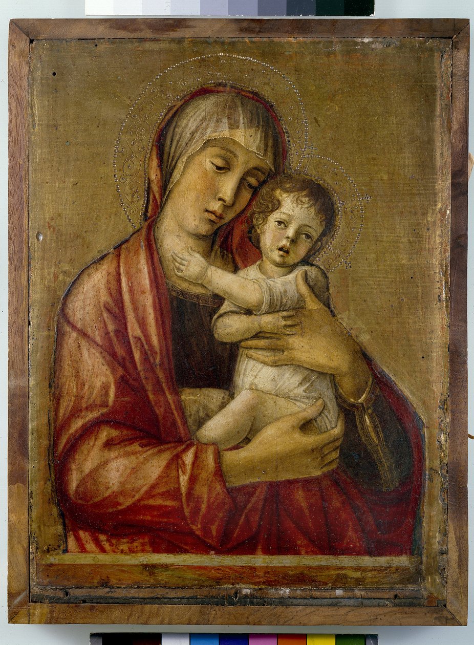 Madonna og barn (tempera på panel) av Giovanni Bellini