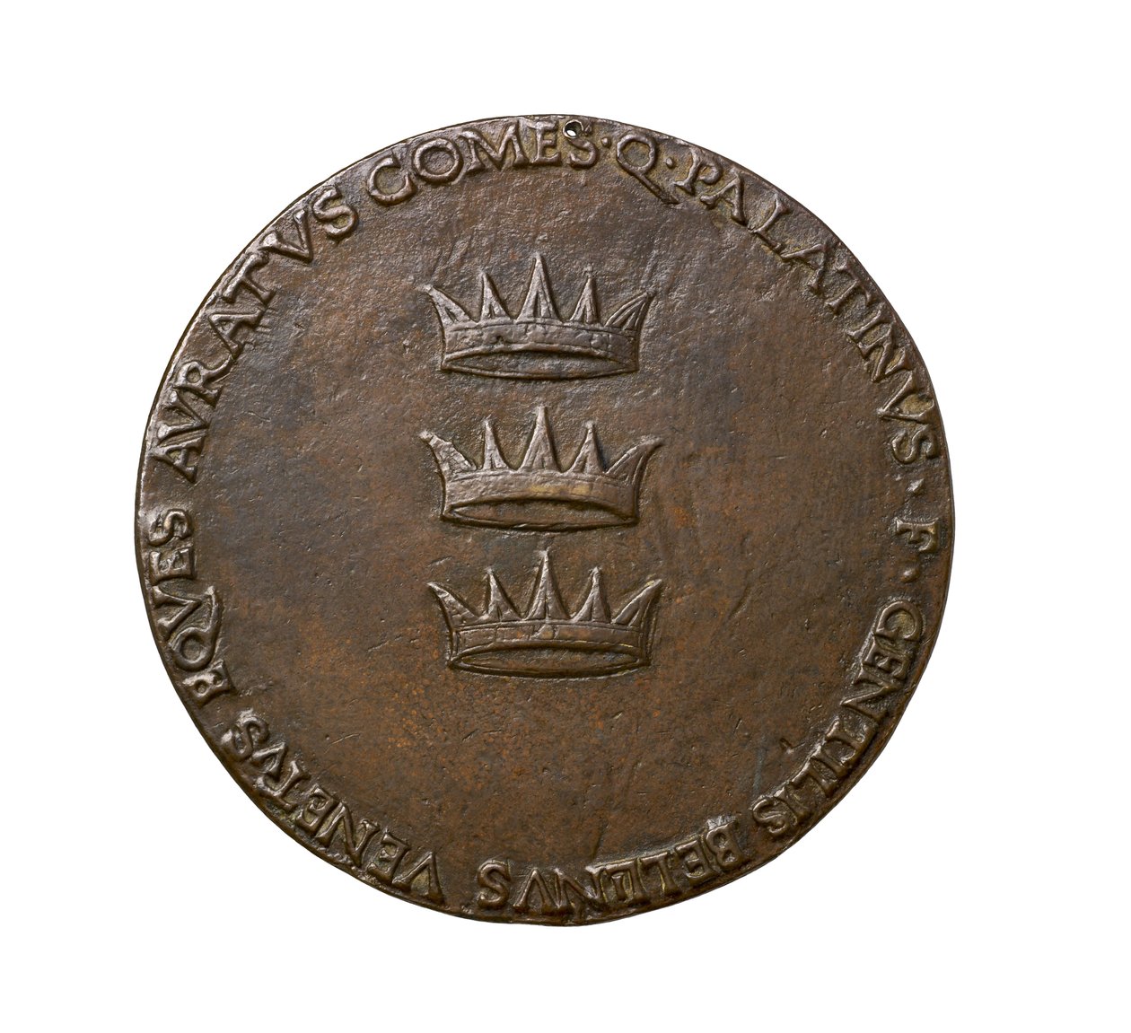 Renessansemedalje fra Firenze, ca. 1480 (kobberbasert legering) av Giovanni Bellini