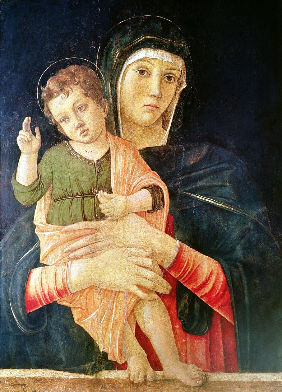 The Virgin and Child Blessing, 1460-70 (tempera på panel) av Giovanni Bellini