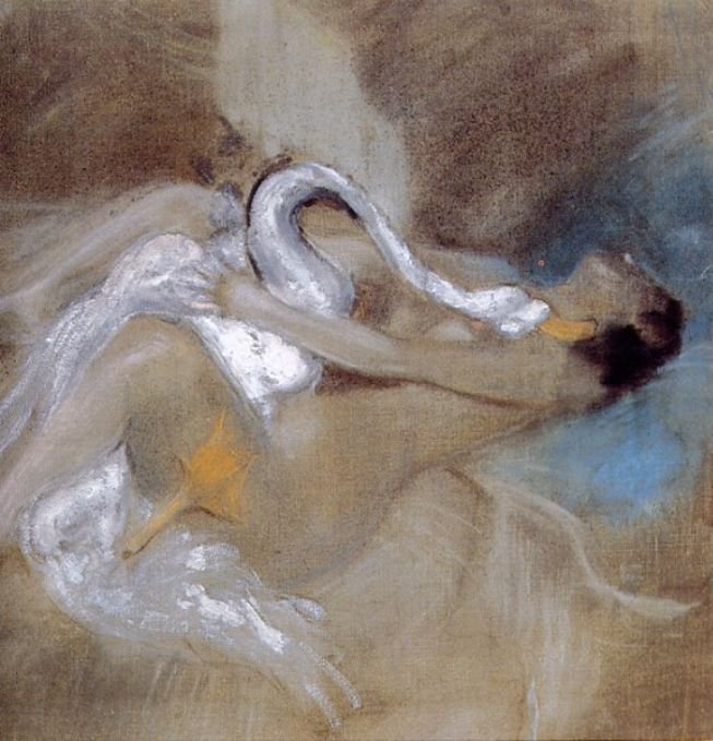 Leda med SwannTysk: Leda med SchwannPolski: Leda z abedziemn av Giovanni Boldini