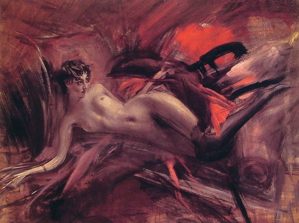Liggende naken av Giovanni Boldini