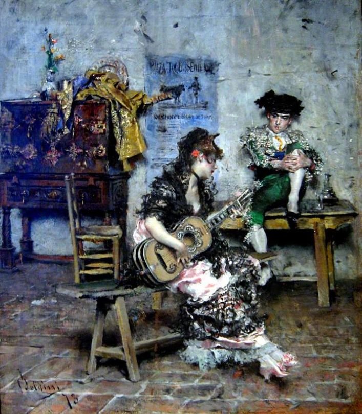 The Guitar PlayersTysk: The GuitaristPolski: Gitarzystkan av Giovanni Boldini