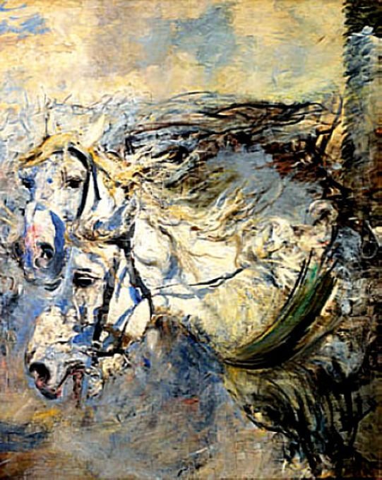 Two White HorsesnTysk: Zwei hvite hesterPolski: Dwa biae konien av Giovanni Boldini