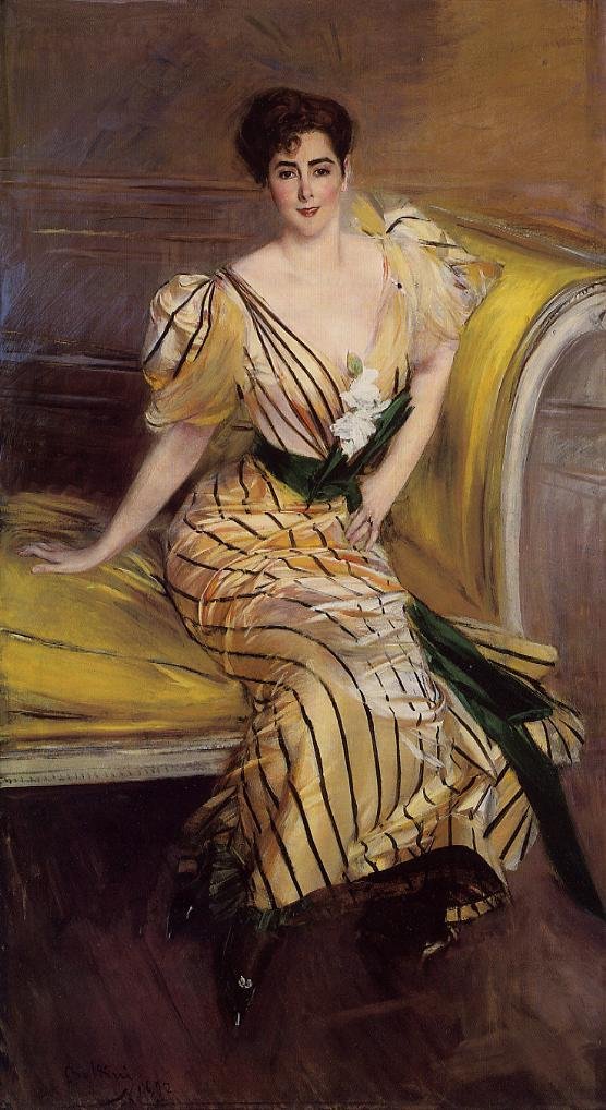 Portrett av Madame Josephina Alvear de Errazuriz av Giovanni Boldini