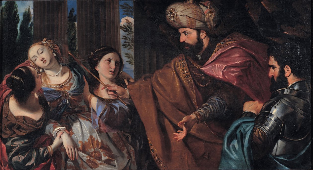 Ester foran Ahasveros av Giovanni Battista Bonacina
