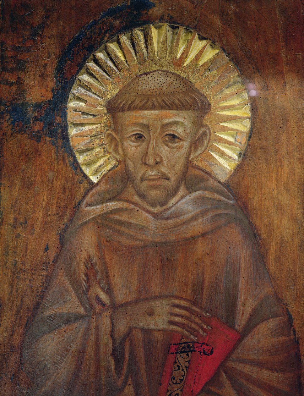 Portrett av St. Francis, ca. 1285 olje på paneldetalj av 696577 av Giovanni Cimabue