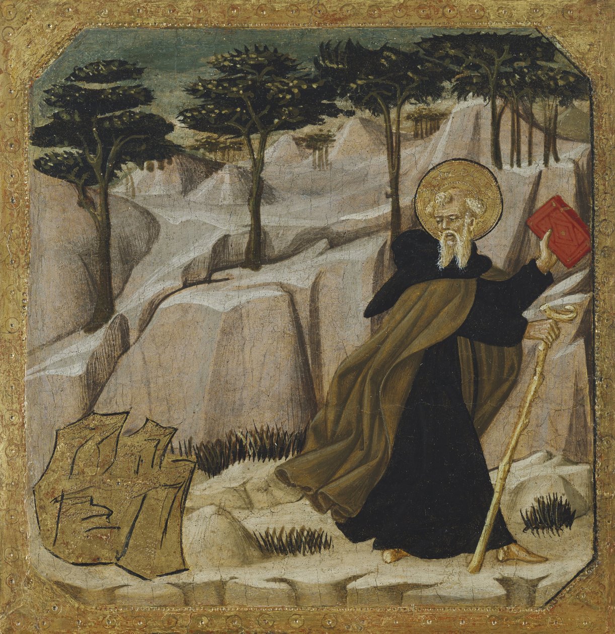 Saint Anthony Abbed fristet av gull av Giovanni Di Ser Giovanni Guidi