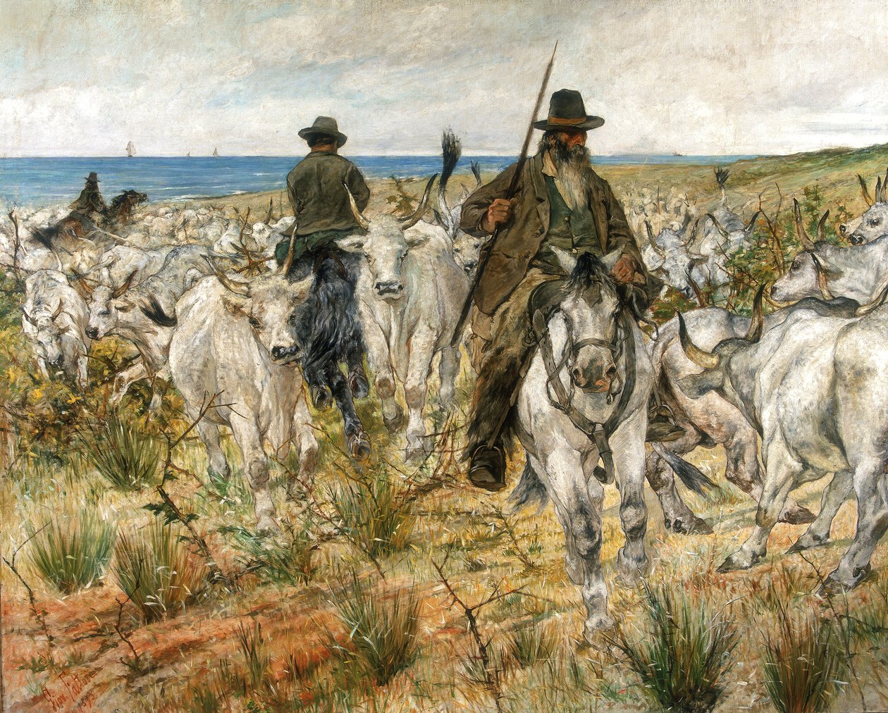 Myrbesetninger, 1893 av Giovanni Fattori