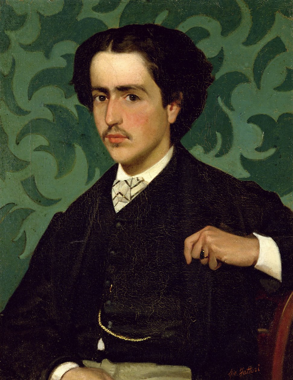 Portrett av en ung mann av Giovanni Fattori