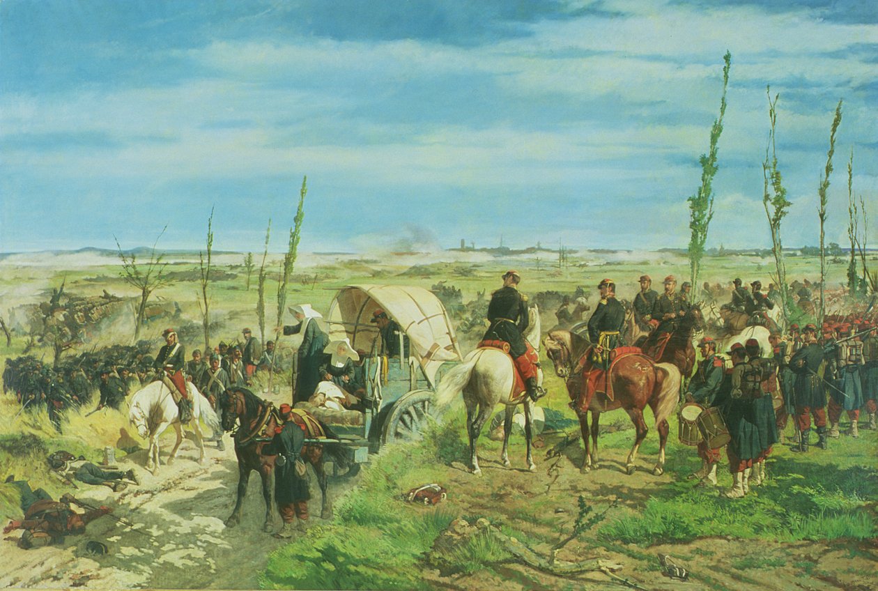 Den italienske leiren i slaget ved Magenta, juni 1859 av Giovanni Fattori