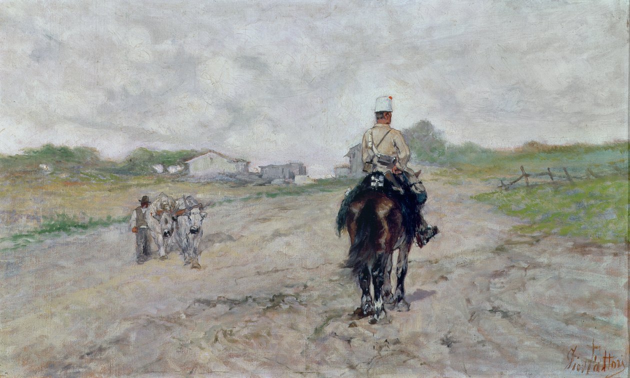 Den lette kavaleristen av Giovanni Fattori