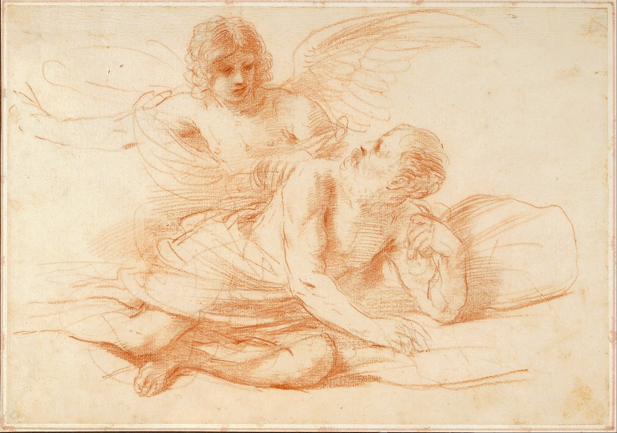 Sankt Peter og engelen av Giovanni Francesco Barbieri
