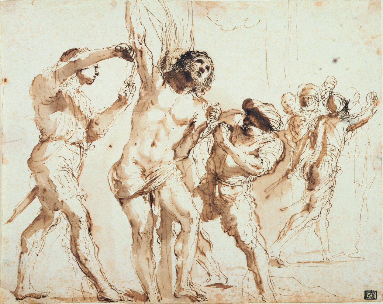 Studere for martyrdøden til St. Bartholomew av Giovanni Francesco Barbieri