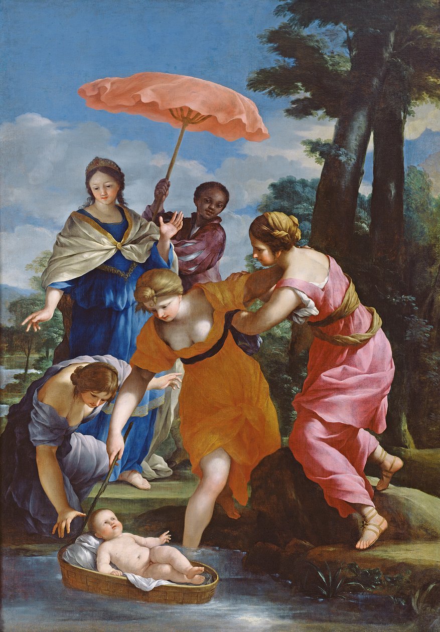 Moses reddet fra vannet, ca. 1655-57 av Giovanni Francesco Romanelli