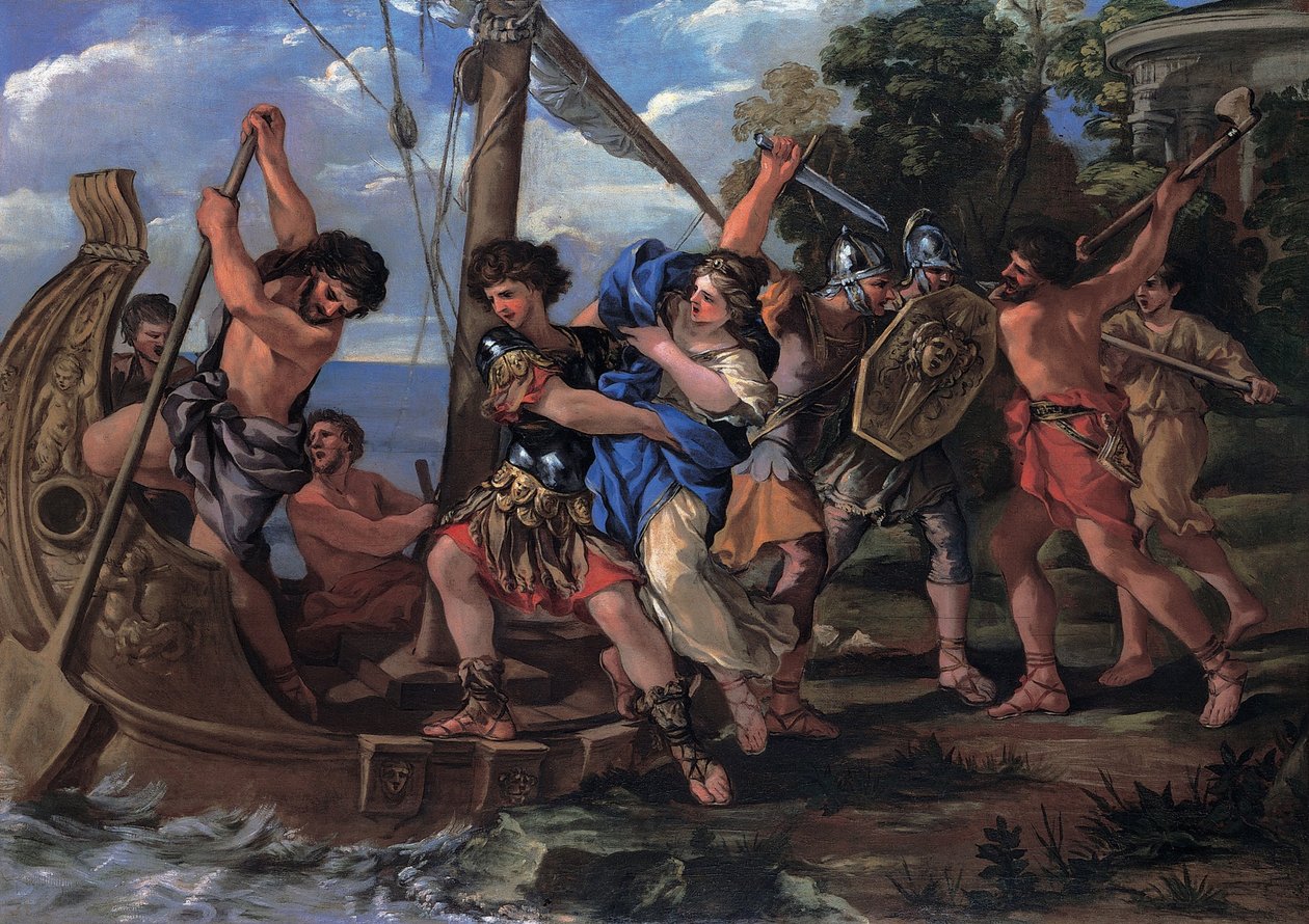 Elena -kidnappingen av Giovanni Francesco Romanelli