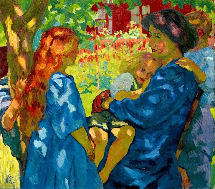 Familieportrett under den eldre Treen av Giovanni Giacometti