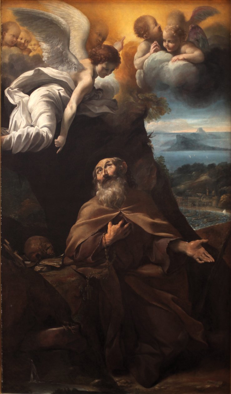 Saint Conrad Confalonieri av Giovanni Lanfranco
