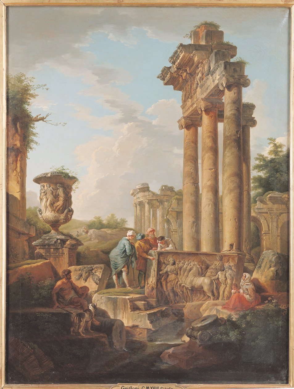 Ruinene av et tempel av Giovanni Maria Griffoni